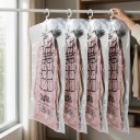 Bolsa de almacenamiento al vacío colgante para ropa con gancho para 5 perchas, 110 x 70 cm, PE+PET, transparente, organizador de armario para abrigos 6