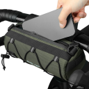 Bolsa de ciclismo impermeable 25×10 cm Bolsa para bicicleta de gran capacidad con elementos reflectantes Práctica bolsa para el cuadro 6