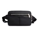 Bolsa de cintura feminina em poliéster e nylon Vários compartimentos com fecho frontal com fecho Fivela de plástico 23 x 10 x 14 cm 1