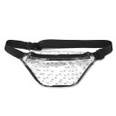 Bolsa de cintura transparente para mujer de PVC Compartimento principal con cremallera Bordes de colores Correa ajustable con broche 32 x 8 x 15 cm 2