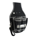 Bolsa de cinturón para herramientas de electricista 9 en 1, portaherramientas de 9 bolsillos, estuche de nailon 600D duradero, organizador de herramientas con clip para la cintura 1