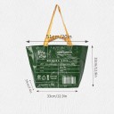 Bolsa de compra impermeable 33x33 cm fabricada en tejido PP Color blanco o verde Bolsa con estampado Bolsa grande portátil para verduras y compras 2
