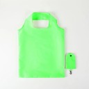 Bolsa de compra plegable 38 x 58 cm Bolsa de poliéster de colores Bolsa reutilizable con mosquetón Bolsa compacta de bolsillo 18
