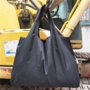 Bolsa de compras plegable de 58 x 40 cm, de nailon negro, portátil, ecológica, reutilizable. 2