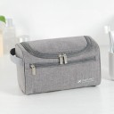 Bolsa de cosmética de viagem com pega lateral Para cosméticos e produtos de higiene pessoal Bolsa frontal com fecho Tecido oxford 25 x 13 2