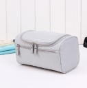 Bolsa de cosmética de viagem suspensa com gancho Para produtos de higiene Bolsa em rede na tampa Bolsa frontal com fecho Tecido oxford 15 x 13,5 x 3