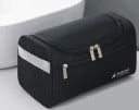 Bolsa de cosmética de viaje con asa lateral Para cosméticos y artículos de tocador Bolsillo frontal con cremallera Tela oxford 25 x 13 x 1