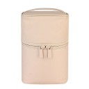 Bolsa de cosméticos de viagem em pé, de forma arredondada, com alça para transporte Fecho de correr com dois puxadores Nylon Dimensões 13 1
