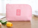 Bolsa de cosméticos de viagem plana para maquilhagem e pequenos itens Fecho éclair Aplicação com motivo de avião Poliéster e nylon Dimensões 21 x 14 5