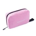 Bolsa de cosméticos de viagem suspensa com gancho Organizador dobrável para produtos de higiene Bolsos em rede Alça lateral Poliéster 3