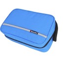 Bolsa de cosméticos de viaje con gancho para colgar Tres compartimentos con bolsillo de malla y transparente Poliéster Dimensiones 15 x 2