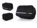 Bolsa de cosméticos de viaje con gancho para colgar Tres compartimentos con bolsillo de malla y transparente Poliéster Dimensiones 15 x 6