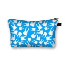 Bolsa de cosméticos feminina com estampado de dentes sorridentes Bolsa de poliéster com fecho de correr e fundo alargado Dimensões 13 x 21,5 cm 12