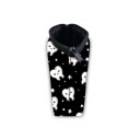 Bolsa de cosméticos feminina com estampado de dentes sorridentes Bolsa de poliéster com fecho de correr e fundo alargado Dimensões 13 x 21,5 cm 19