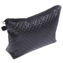 Bolsa de cosméticos feminina com fecho em PU 22,5 x 5 x 12,5 cm Estojo para maquilhagem e pequenos cosméticos com alça Acabamento elegante 1