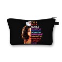 Bolsa de cosméticos feminina com motivos de saúde Estampado colorido Fecho com zip e alça Poliéster 21,5 x 13 x 15,5 cm Presente para profissionais 23