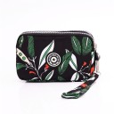 Bolsa de cosméticos feminina com vários compartimentos com fecho Alça de pulso com mosquetão Emblema redondo Nylon e poliéster 16 x 12 x 4 cm 7