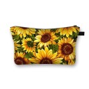 Bolsa de cosméticos feminina girassol 8