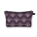 Bolsa de cosméticos para mujer con cremallera Funda para maquillaje y pequeños objetos Estampado con patrones animales y geométricos Poliéster 21,5 9
