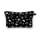 Bolsa de cosméticos para mujer con motivo de brujería y Halloween 13 x 21,5 cm Forma plana con cremallera y asa Estampado llamativo Poliéster 16