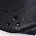 Bolsa de cosméticos para mujer de cuero PU en forma de prisma 17 x 11 x 6 cm Cremallera con tirador dorado Estuche elegante para maquillaje 9