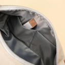 Bolsa de cosméticos para mujer en forma de maletín Asa a rayas con botón a presión Cremallera Forro con bolsillo interior Tela 9 x 12 x 22 7