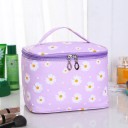 Bolsa de cosméticos para mujer en forma de maletín con estampado Asa y zipper alrededor de la tapa Poliéster 15 x 16 x 22 cm Para maquillaje 2