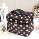 Bolsa de cosméticos para mujer en forma de maletín con estampado Asa y zipper alrededor de la tapa Poliéster 15 x 16 x 22 cm Para maquillaje 14