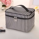 Bolsa de cosméticos para mujer en forma de maletín con estampado Asa y zipper alrededor de la tapa Poliéster 15 x 16 x 22 cm Para maquillaje 16