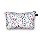 Bolsa de cosméticos para mujeres con motivos de salud Impresión colorida Cierre con cremallera y asa Poliéster 21,5 x 13 x 15,5 cm Regalo 5