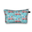 Bolsa de cosméticos para mujeres con motivos de salud Impresión colorida Cierre con cremallera y asa Poliéster 21,5 x 13 x 15,5 cm Regalo 9