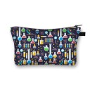 Bolsa de cosméticos para mujeres con motivos de salud Impresión colorida Cierre con cremallera y asa Poliéster 21,5 x 13 x 15,5 cm Regalo 11