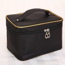 Bolsa de cosméticos para mujeres en forma de maletín con asa Zip doble alrededor Material poliéster Dimensiones 16 x 15 x 23 cm Para cosméticos 2