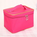 Bolsa de cosméticos para mujeres en forma de maletín con asa Zip doble alrededor Material poliéster Dimensiones 16 x 15 x 23 cm Para cosméticos 6