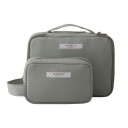 Bolsa de cosméticos para mujeres para maquillaje y productos de droguería Organizador de nylon con cremallera y asa o lazo Estuche 10