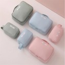Bolsa de cosméticos para mujeres para maquillaje y productos de droguería Organizador de nylon con cremallera y asa o lazo Estuche 11