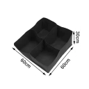 Bolsa de cultivo de verduras de textil negro 60x60x30 cm Bolsa de cultivo con 4 celdas Bolsa de cultivo de jardín para hierbas y verduras 2