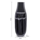 Bolsa de herramientas pequeña para cinturón Bolsa de cintura portátil para electricistas Estuche compacto para alicates destornilladores marcadores Organizador multifuncional 6