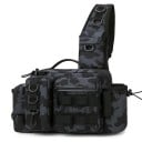 Bolsa de hombro para aparejos de pesca, 38 x 19 x 14 cm, impermeable, bolsa de pesca portátil, bolsa de almacenamiento para equipo 2