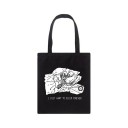 Bolsa de lona feminina com impressão de esqueleto 35 x 40 cm Bolsa de compras com duas alças longas Ilustração em contraste com a inscrição 4