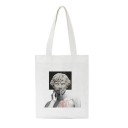 Bolsa de mujer con impresión de esculturas antiguas en un moderno collage Bolsa de compras 35 x 40 cm Asas 30 cm Bolsa blanca con un destacado 9