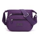 Bolsa de ombro crossbody feminina com bolsos com fecho Alça larga e ajustável Nylon e poliéster 24 x 20 x 14 cm Para o dia a dia 6