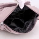 Bolsa de ombro crossbody feminina com bolsos com fecho Alça larga e ajustável Nylon e poliéster 24 x 20 x 14 cm Para o dia a dia 11