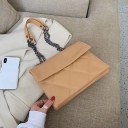 Bolsa de ombro feminina acolchoada Alça de corrente Aba larga Acolchoado em losangos Pele sintética lisa Dimensões 26 x 20 x 5 cm 1
