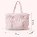 Bolsa de ombro feminina de grande capacidade com bolso para portátil e alça para tapete de yoga 39 x 15,5 x 31 cm bolsa de nylon para escola e trabalho 7