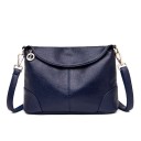 Bolsa de ombro feminina em pele sintética Bolsa menor com aba decorativa e fecho de zip Alça destacável com mosquetões metálicos 28 x 19 x 4