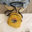 Bolsa de ombro feminina em tecido e algodão com impressão de tubarão Fecho éclair Alça com mosquetões Dimensões 15 x 16 cm 4