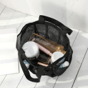 Bolsa de playa grande de malla 20 cm Altura Espacio de almacenamiento 18 x 14 cm Práctica bolsa de playa Toalla Bañador Juguetes Compras de verano 4