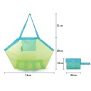 Bolsa de playa grande de malla colorida con orificio para colgar, bolsa plegable y transpirable para juguetes y cosas resistentes a la arena. 3