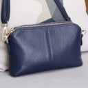 Bolsa de senhora crossbody com fecho Duas compartimentos com fecho Forma arredondada Superfície texturizada Alça com mosquetões em metal 3
